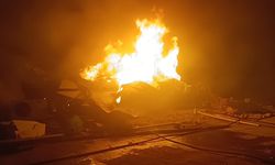 Malatya'da Şantiyede Korkutan Yangın