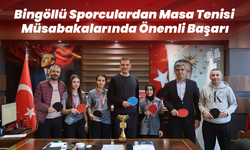 Bingöllü Sporculardan Masa Tenisi Müsabakalarında Önemli Başarı