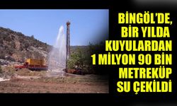 Bingöl’de, Kuyulardan 1 Milyon 90 Bin Metreküp Su Çekildi