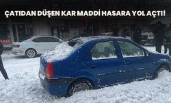 Çatıdan Düşen Kar Maddi Hasara Yol Açtı!