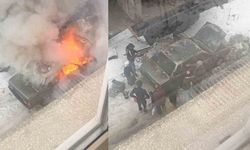 Elazığ'da Park Halindeki Otomobilde Yangın