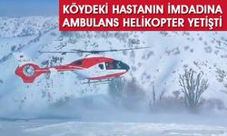 Bingöl’deki Hasta İçin Ambulans Helikopter Havalandı