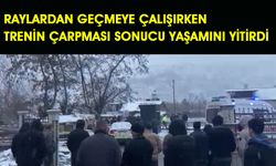 Raylardan Geçmeye Çalışırken Tren Çarptı