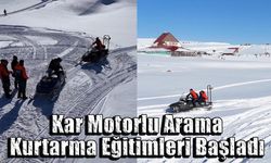 Kar Motorlu Arama Kurtarma Eğitimleri Başladı