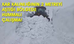 Bingöl'de Kar Kalınlığının 2 Metreyi Aştığı Bölgede Karla Mücadele