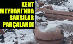 Bingöl Kent Meydanı'ndaki Saksılar Parçalandı