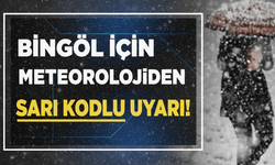 Bingöl İçin Meteorolojiden Sarı Kodlu Uyarı!
