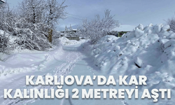 Karlıova’da Kar Kalınlığı 2 Metreyi Aştı