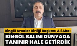 Bingöl Arıcılar Birliği Başkanı Ali Aba:  Bingöl Balını Dünyada Tanınır Hale Getirdik