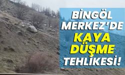 Bingöl Merkez’de Kaya Düşme Tehlikesi!
