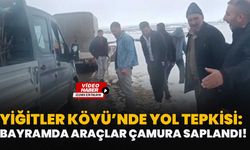 Yiğitler Köyü’nde Yol Tepkisi: Bayramda Araçlar Çamura Saplandı!