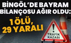 Bingöl’de Bayram Bilançosu Ağır Oldu: 1 Ölü, 29 Yaralı