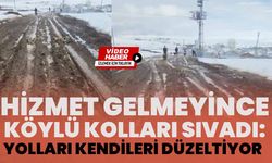 Hizmet Gelmeyince Köylü Kolları Sıvadı: Yolları Kendileri Düzeltiyor