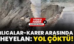 Ilıcalar-Karer Arasında Heyelan: Yol Çöktü!