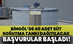 Bingöl’de 40 Adet Süt Soğutma Tankı Dağıtılacak,  Başvurular Başladı!