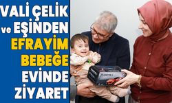 Bingöl Valisi Çelik ve Eşinden, SMA'lı Efrayim Bebeğe Ziyaret