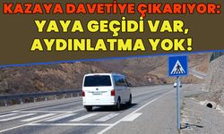 Bingöl'de Aydınlatmanın Olmadığı Yaya Geçidi, Kazalara Davetiye Çıkarıyor!