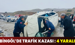 Bingöl’de Trafik Kazası : 4 Yaralı
