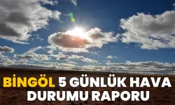 Bingöl 5 Günlük Hava Durumu Raporu!