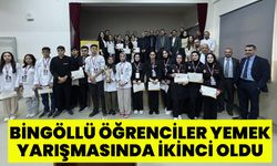 Bingöllü Öğrenciler Yemek Yarışmasında İkinci Oldu