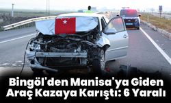 Bingöl'den Manisa'ya Giden Araç Kazaya Karıştı: 6 Yaralı