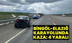 Bingöl-Elazığ Yolunda Kaza: 4 Yaralı