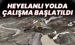 Heyelanlı Yolda Çalışma Başlatıldı