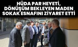 HÜDA PAR Heyeti, Dönüşüm Bekleyen Maden Sokak Esnafını Ziyaret Etti