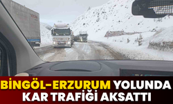 Bingöl-Erzurum Yolunda Kar Ve Buz Trafiği Aksattı