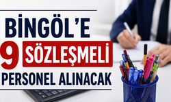 Bingöl’e 9 Sözleşmeli Personel Alınacak