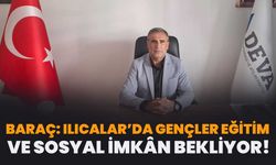 Baraç: Ilıcalar’da Gençler Eğitim Ve Sosyal İmkân Bekliyor!