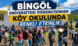 Bingöl Üniversitesi Öğrencisinden Köy Okulunda Renkli Etkinlik
