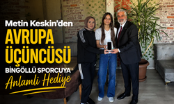Metin Keskin’den Avrupa Üçüncüsü Bingöllü Sporcuya Anlamlı Hediye