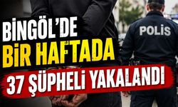 Bingöl’de Bir Haftada 37 Şüpheli Yakalandı