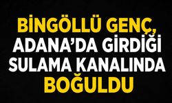 Bingöllü Genç, Adana'da Girdiği Sulama Kanalında Boğuldu