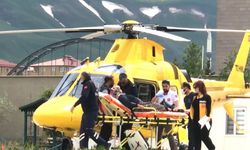 Kalp Krizi Geçiren Kadın, Ambulans Helikopterle Hastaneye Kaldırıldı