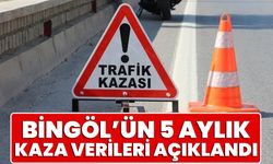 Bingöl’ün 5 Aylık Kaza Verileri Açıklandı