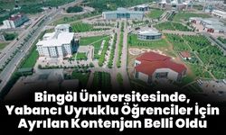 Bingöl Üniversitesinde, Yabancı Uyruklu Öğrenciler İçin Ayrılan Kontenjan Belli Oldu