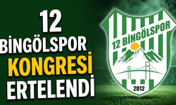 12 Bingölspor Kongresi Ertelendi
