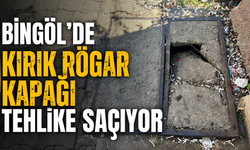 Bingöl’de Kırık Rögar Kapağı Tehlike Saçıyor