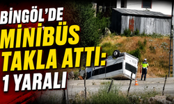 Karlıova’da Minibüs Takla Attı: 1 Yaralı