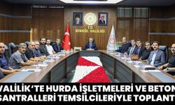 Bingöl Valiliği’nde Beton Santralleri ile Hurdacılık İşletmeleri Yetkilileri ile Toplantı