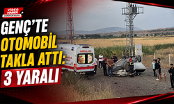 Genç’te Otomobil Takla Attı: 3 Yaralı