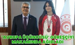Vali Çelik, Avrupa Üçüncüsü Milli Sporcuyu Ağırladı