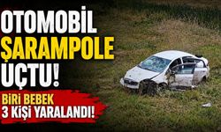 Otomobil Şarampole Uçtu: Biri Bebek 3 Kişi Yaralandı