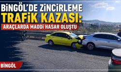 Bingöl'de Zincirleme Trafik Kazası: Araçlarda Maddi Hasar Oluştu