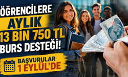 Öğrencilere Aylık 13 Bin 750 TL Burs Desteği! Başvurular 1 Eylül'de