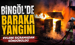 Bingöl’de Baraka Yangını Evlere Sıçramadan Söndürüldü