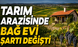 Tarım Arazisinde Bağ Evi Şartı Değişti