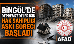 Bingöl’de Depremzedeler İçin Hak Sahipliği Askı Süreci Başladı